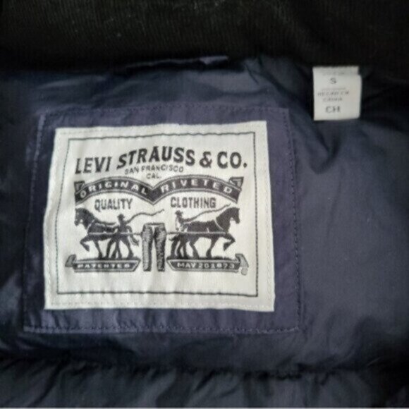 Levi’s Winter Bubble  Puffer Coat Blue Men's  Sz Small - Picture 2 of 14